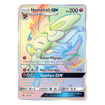 Carte Nymphali - Arc-en-ciel rare de Pokémon Gardiens Ascendants 158/145