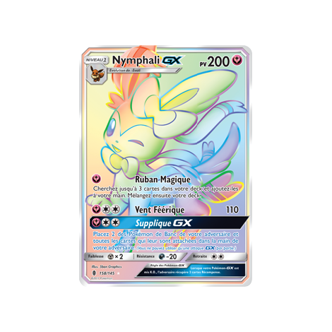 Carte Nymphali - Arc-en-ciel rare de Pokémon Gardiens Ascendants 158/145