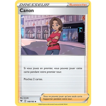 Carte Canon - Peu commune (Brillante) de Pokémon Épée et Bouclier Voltage Éclatant 148/185