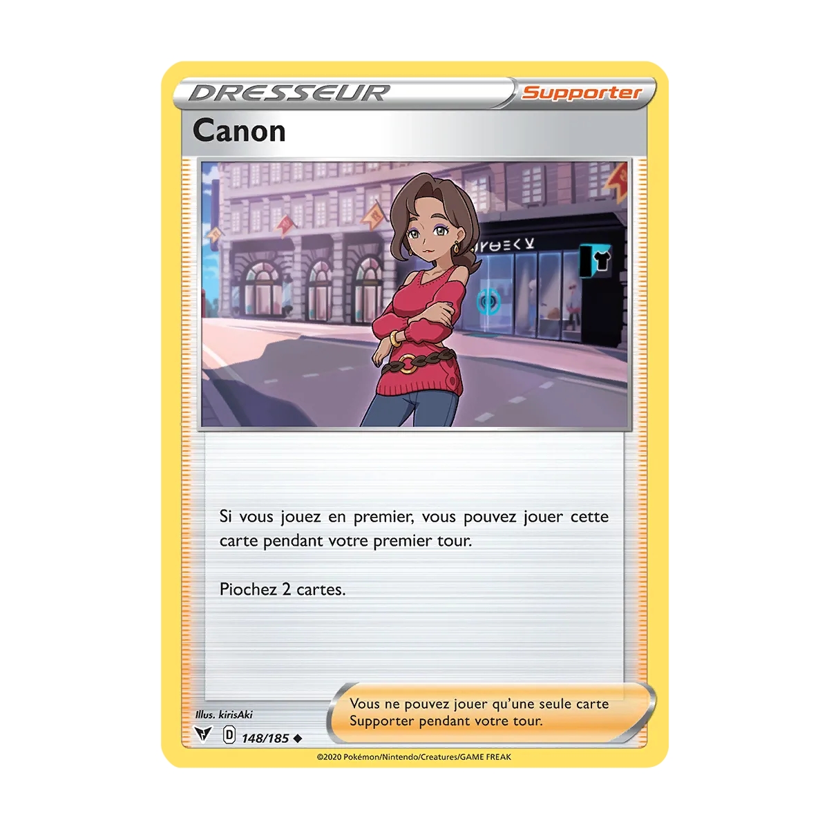 Carte Canon - Peu commune (Brillante) de Pokémon Épée et Bouclier Voltage Éclatant 148/185