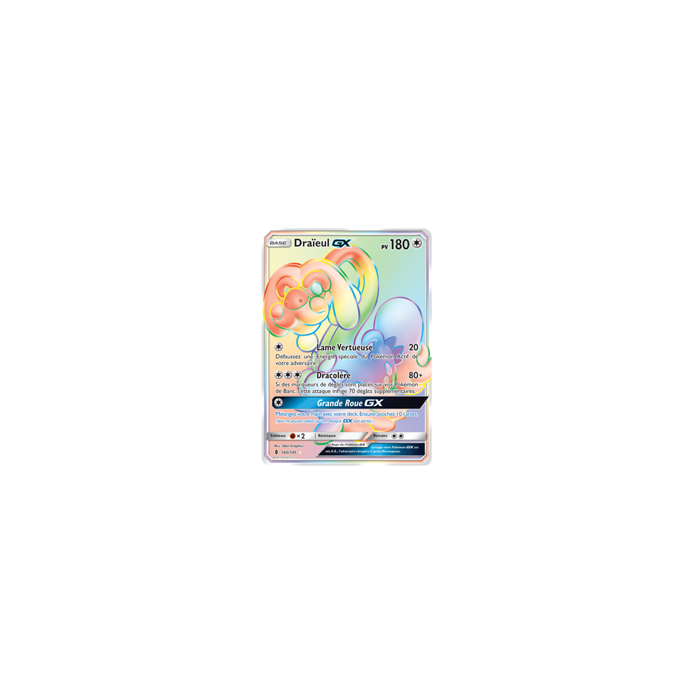Draïeul 160/145 : Joyau Arc-en-ciel rare de l'extension Pokémon Gardiens Ascendants