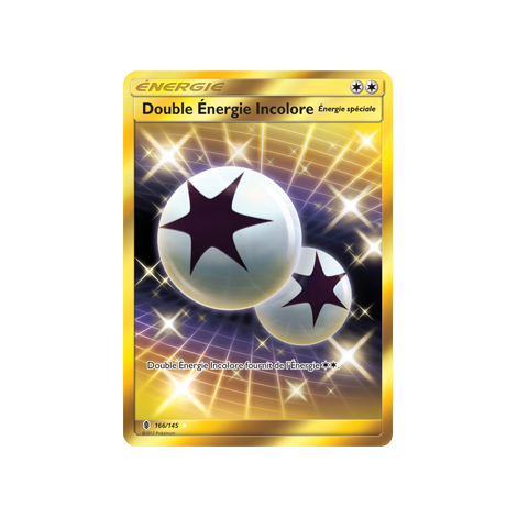 Double Énergie Incolore 166/145 : Joyau Holographique rare de l'extension Pokémon Gardiens Ascendants