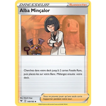 Carte Alba Minçalor - Peu commune (Brillante) de Pokémon Épée et Bouclier Voltage Éclatant 149/185