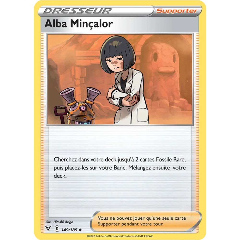 Carte Alba Minçalor - Peu commune (Brillante) de Pokémon Épée et Bouclier Voltage Éclatant 149/185