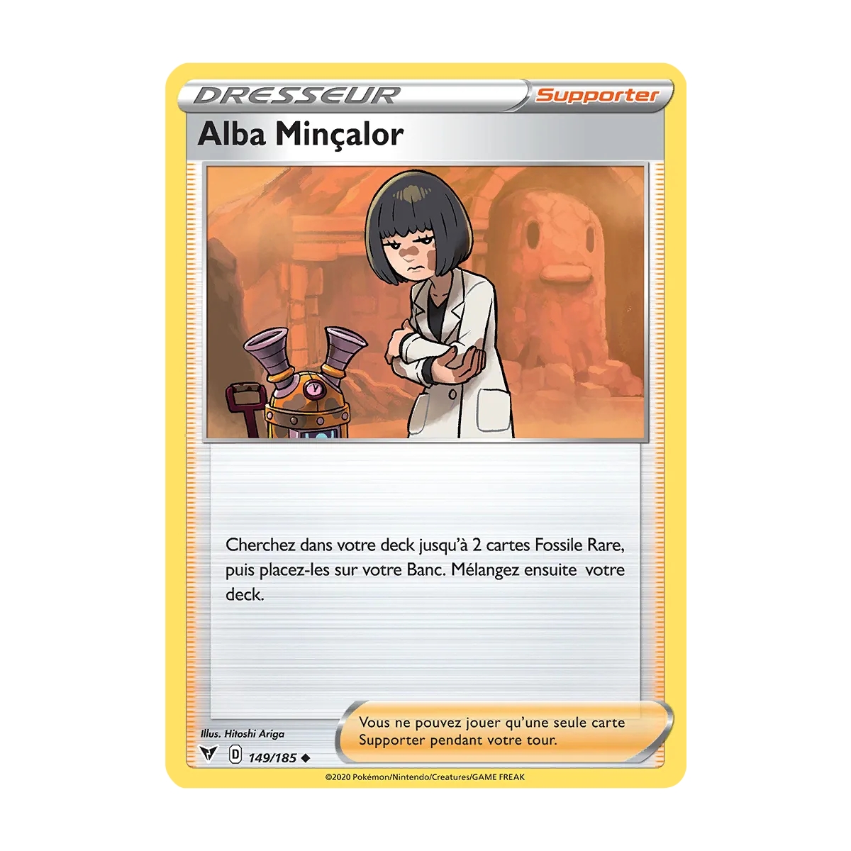 Carte Alba Minçalor - Peu commune (Brillante) de Pokémon Épée et Bouclier Voltage Éclatant 149/185