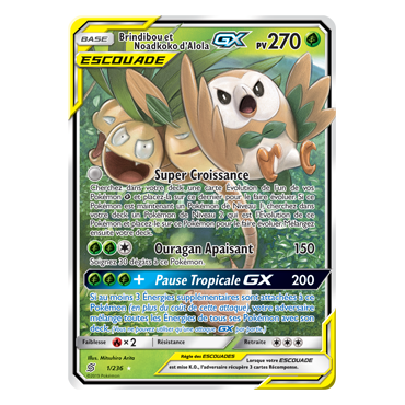 Découvrez Brindibou et Noadkoko d'Alola, carte Holographique rare GX de la série Harmonie des Esprits