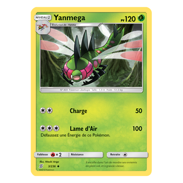 Yanmega 3/236 : Joyau Peu commune de l'extension Pokémon Harmonie des Esprits
