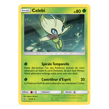 Découvrez Celebi, carte Holographique rare de la série Harmonie des Esprits