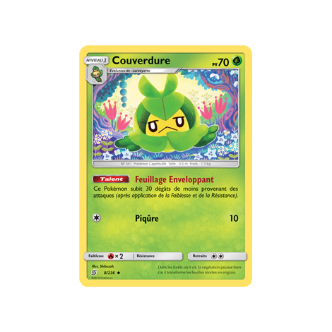 Carte Couverdure - Peu commune de Pokémon Harmonie des Esprits 8/236