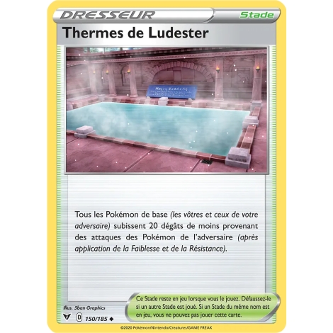 Thermes de Ludester 150/185 : Joyau Peu commune (Brillante) de l'extension Pokémon Épée et Bouclier Voltage Éclatant