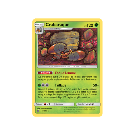 Carte Crabaraque - Rare de Pokémon Harmonie des Esprits 11/236