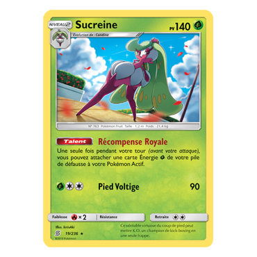 Sucreine 19/236 : Joyau Holographique rare de l'extension Pokémon Harmonie des Esprits