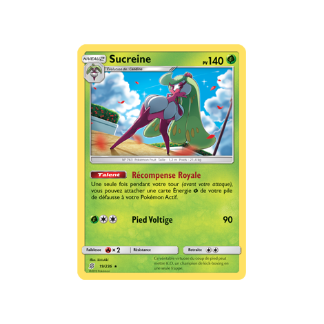 Sucreine 19/236 : Joyau Holographique rare de l'extension Pokémon Harmonie des Esprits