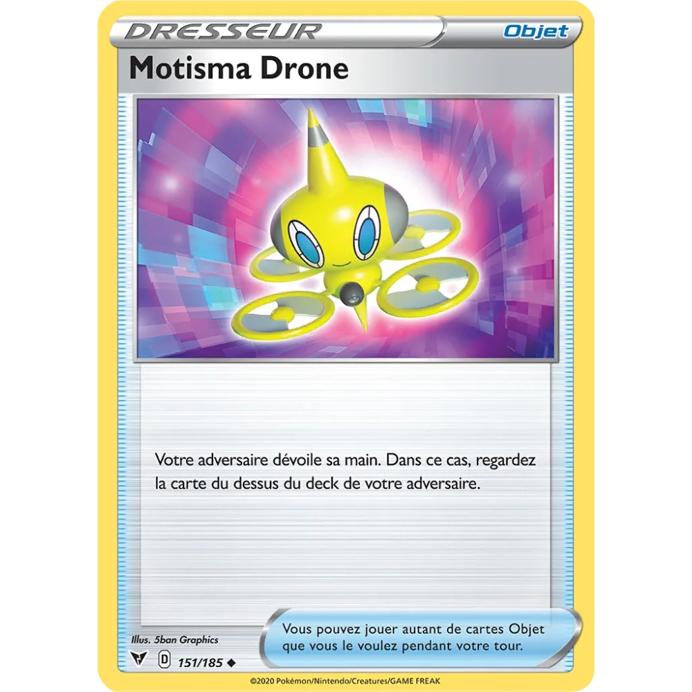 Carte Motisma Drone - Peu commune (Brillante) de Pokémon Épée et Bouclier Voltage Éclatant 151/185