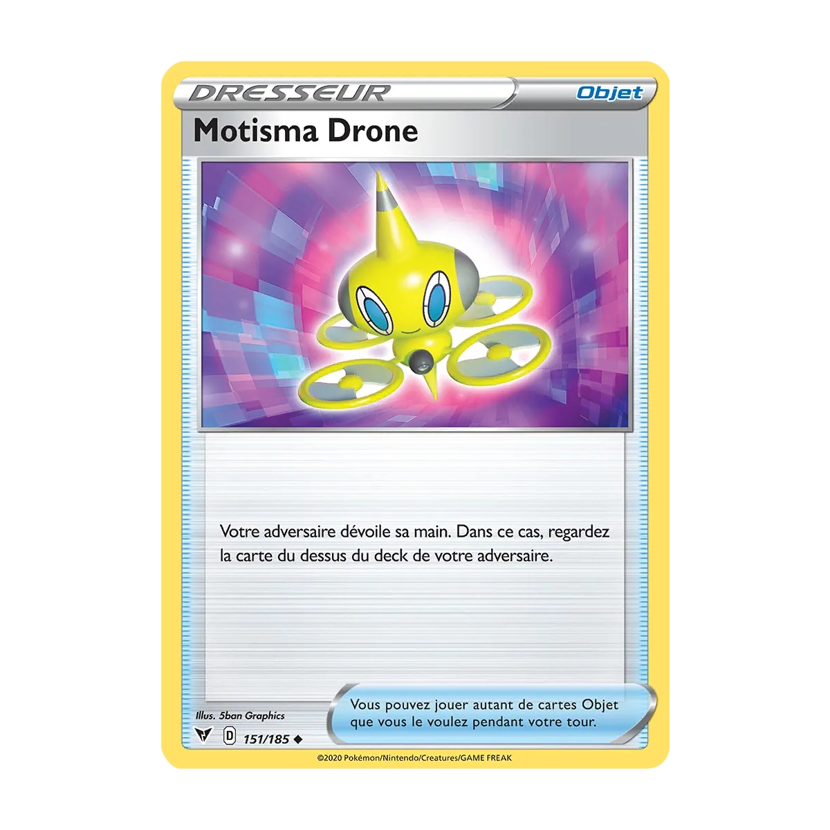 Carte Motisma Drone - Peu commune (Brillante) de Pokémon Épée et Bouclier Voltage Éclatant 151/185