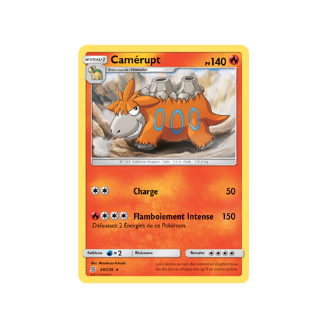 Carte Camérupt - Rare de Pokémon Harmonie des Esprits 24/236