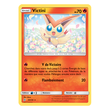 Victini 26/236 : Joyau Holographique rare de l'extension Pokémon Harmonie des Esprits