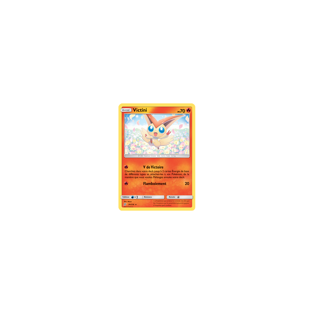 Victini 26/236 : Joyau Holographique rare de l'extension Pokémon Harmonie des Esprits