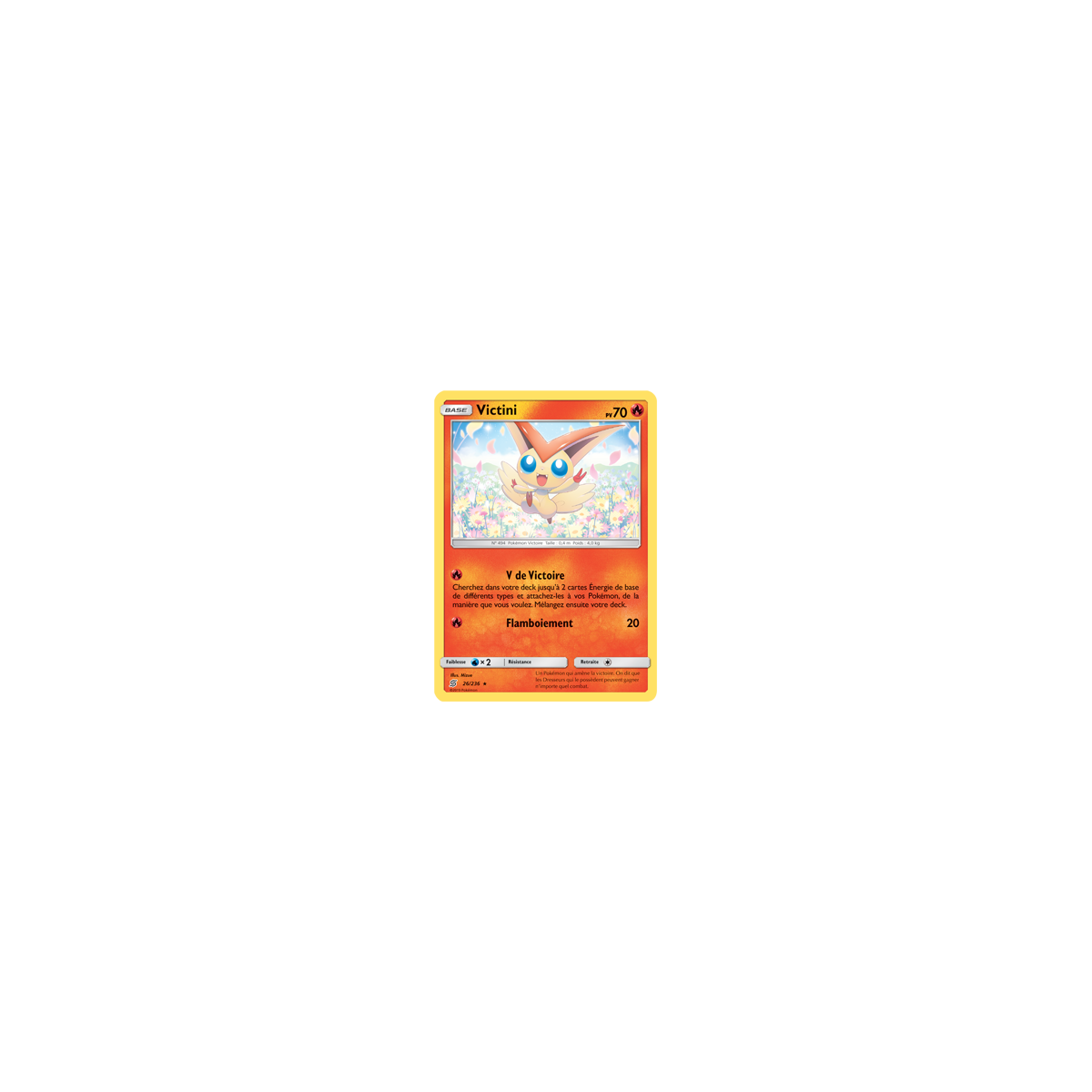 Victini 26/236 : Joyau Holographique rare de l'extension Pokémon Harmonie des Esprits