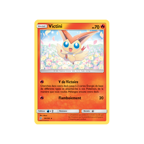 Victini 26/236 : Joyau Holographique rare de l'extension Pokémon Harmonie des Esprits