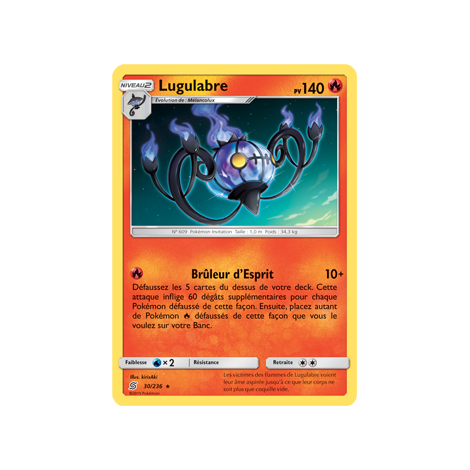 Lugulabre 30/236 : Joyau Holographique rare de l'extension Pokémon Harmonie des Esprits