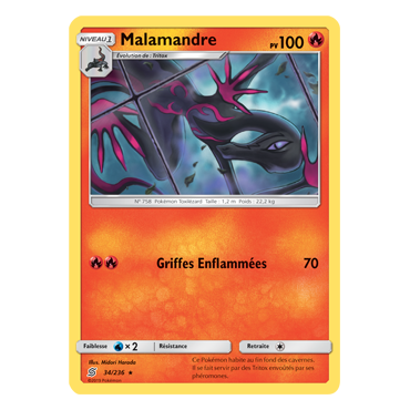 Malamandre 34/236 : Joyau Rare de l'extension Pokémon Harmonie des Esprits
