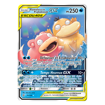 Ramoloss et Psykokwak 35/236 : Joyau Holographique rare GX de l'extension Pokémon Harmonie des Esprits