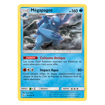 Mégapagos 45/236 : Joyau Peu commune de l'extension Pokémon Harmonie des Esprits