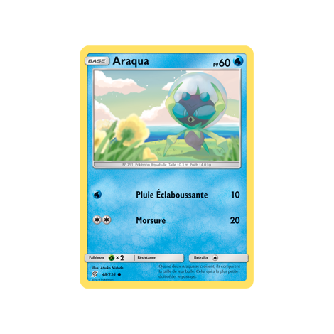 Araqua 48/236 : Joyau Commune de l'extension Pokémon Harmonie des Esprits