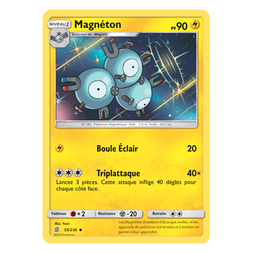 Carte Magnéton - Peu commune de Pokémon Harmonie des Esprits 59/236