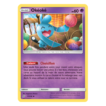 Carte Okéoké - Peu commune de Pokémon Harmonie des Esprits 77/236