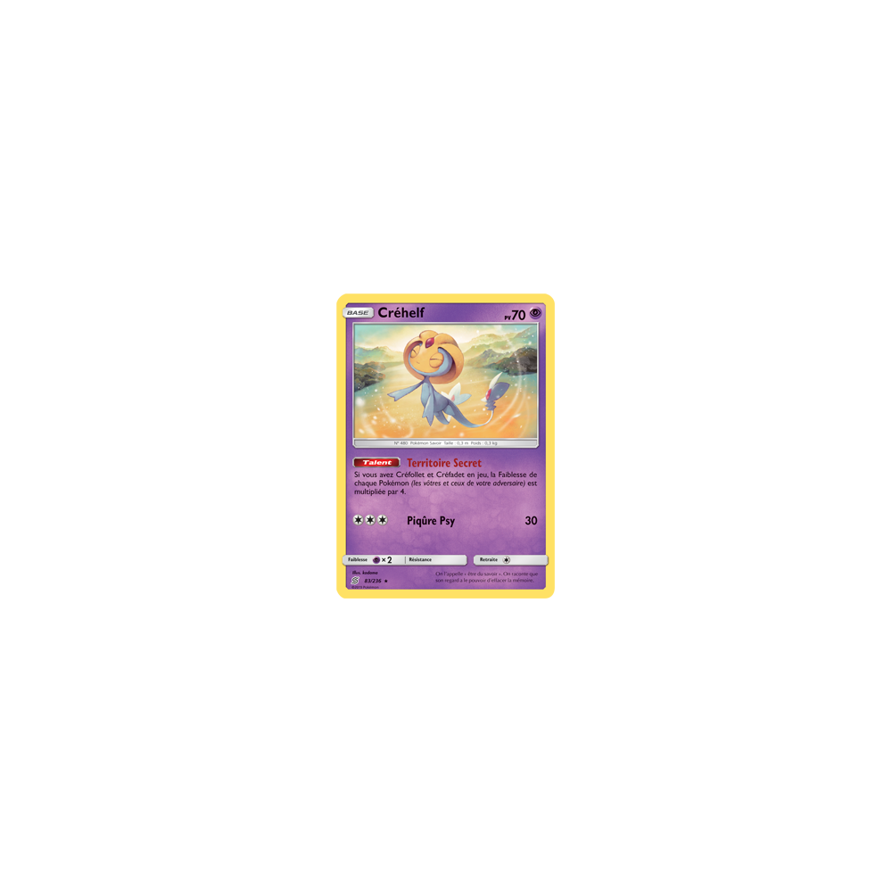 Carte Créhelf - Holographique rare de Pokémon Harmonie des Esprits 83/236