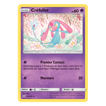 Créfollet 84/236 : Joyau Peu commune de l'extension Pokémon Harmonie des Esprits