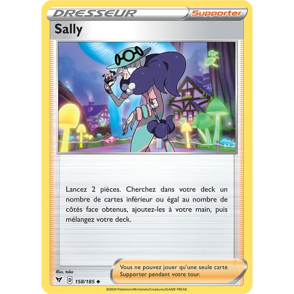 Découvrez Sally, carte Peu commune (Brillante) de la série Épée et Bouclier Voltage Éclatant