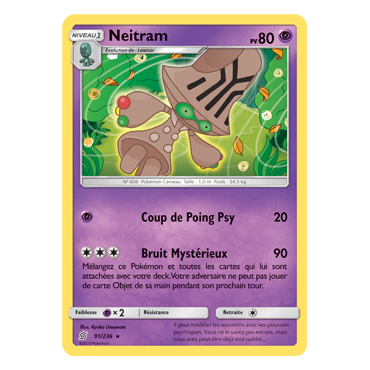 Neitram 91/236 : Joyau Rare de l'extension Pokémon Harmonie des Esprits