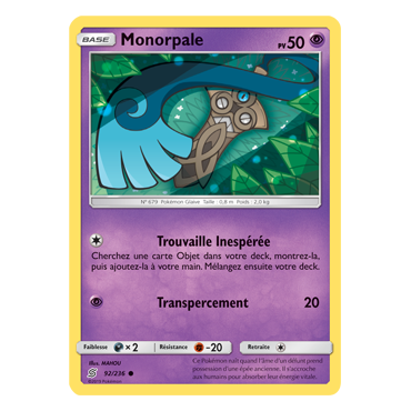 Monorpale 92/236 : Joyau Commune de l'extension Pokémon Harmonie des Esprits
