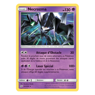 Carte Necrozma - Rare de Pokémon Harmonie des Esprits 101/236