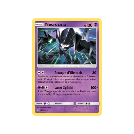 Carte Necrozma - Rare de Pokémon Harmonie des Esprits 101/236