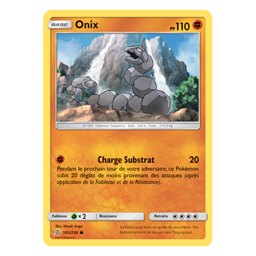 Carte Onix - Commune de Pokémon Harmonie des Esprits 103/236