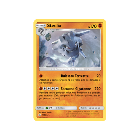 Carte Steelix - Rare de Pokémon Harmonie des Esprits 104/236