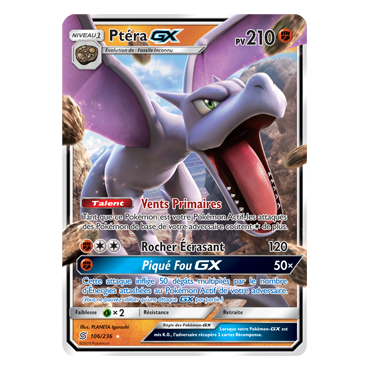 Découvrez Ptéra, carte Holographique rare GX de la série Harmonie des Esprits