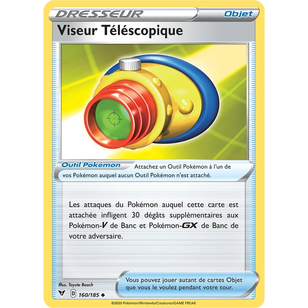 Viseur Téléscopique 160/185 : Joyau Peu commune (Brillante) de l'extension Pokémon Épée et Bouclier Voltage Éclatant