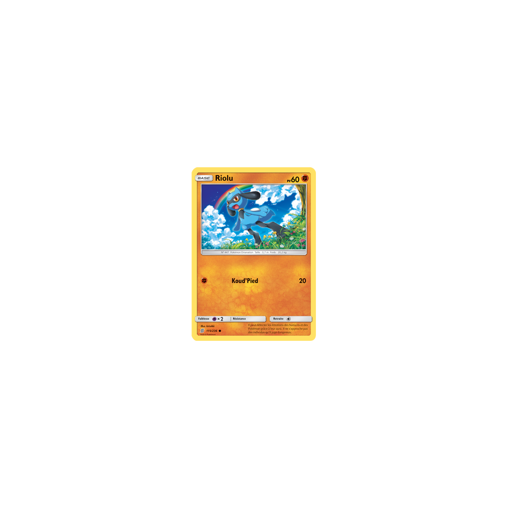 Riolu 115/236 : Joyau Commune de l'extension Pokémon Harmonie des Esprits