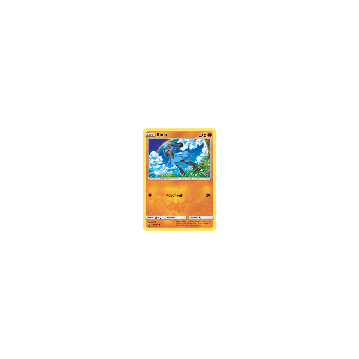 Riolu 115/236 : Joyau Commune de l'extension Pokémon Harmonie des Esprits