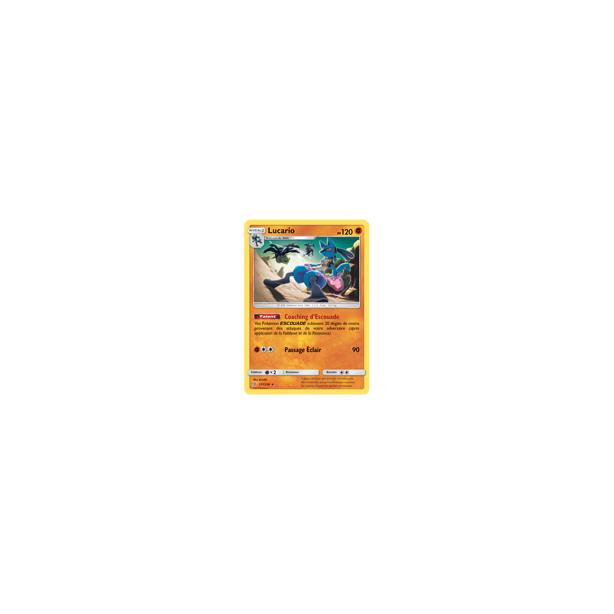 Découvrez Lucario, carte Rare de la série Harmonie des Esprits