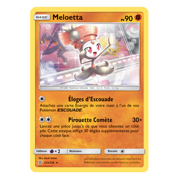 Carte Meloetta - Rare de Pokémon Harmonie des Esprits 123/236