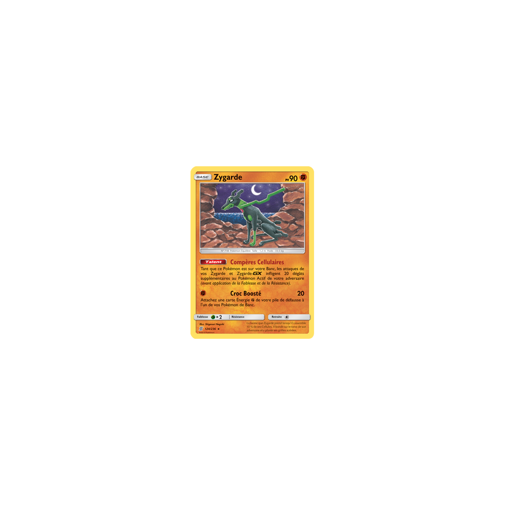 Zygarde 124/236 : Joyau Rare de l'extension Pokémon Harmonie des Esprits