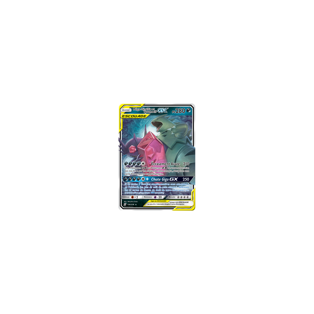 Méga-Ténéfix et Tyranocif 126/236 : Joyau Holographique rare GX de l'extension Pokémon Harmonie des Esprits