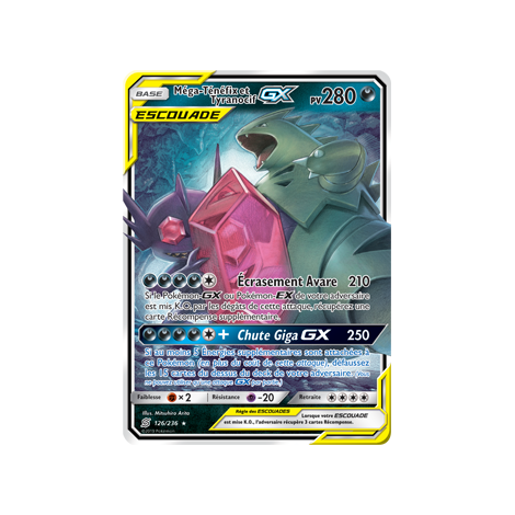 Méga-Ténéfix et Tyranocif 126/236 : Joyau Holographique rare GX de l'extension Pokémon Harmonie des Esprits