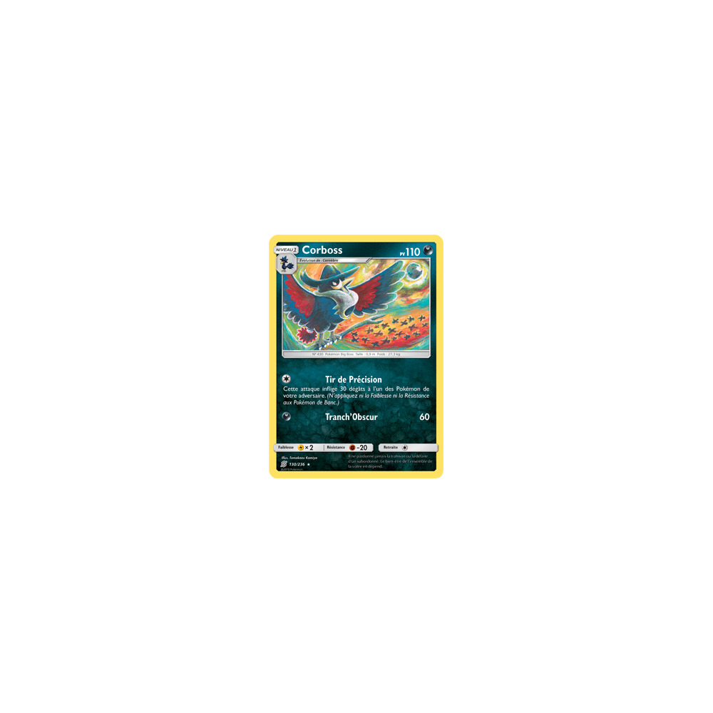 Carte Corboss - Rare de Pokémon Harmonie des Esprits 130/236